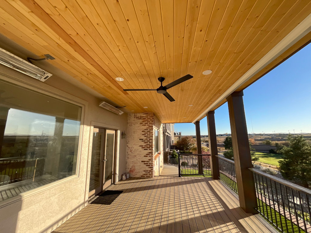 Deck builder photo showing a finished deck in Colorado