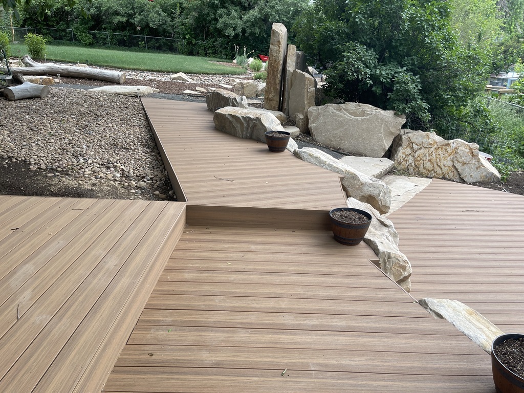 Colorado deck builder project featuring a finished backyard deck